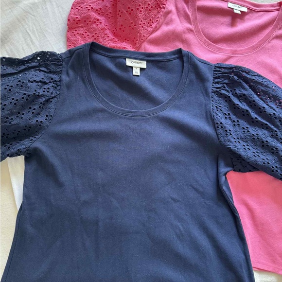 Set of Four Eyelet Sleeve Tops On 34th size 1X - Picture 4 of 6